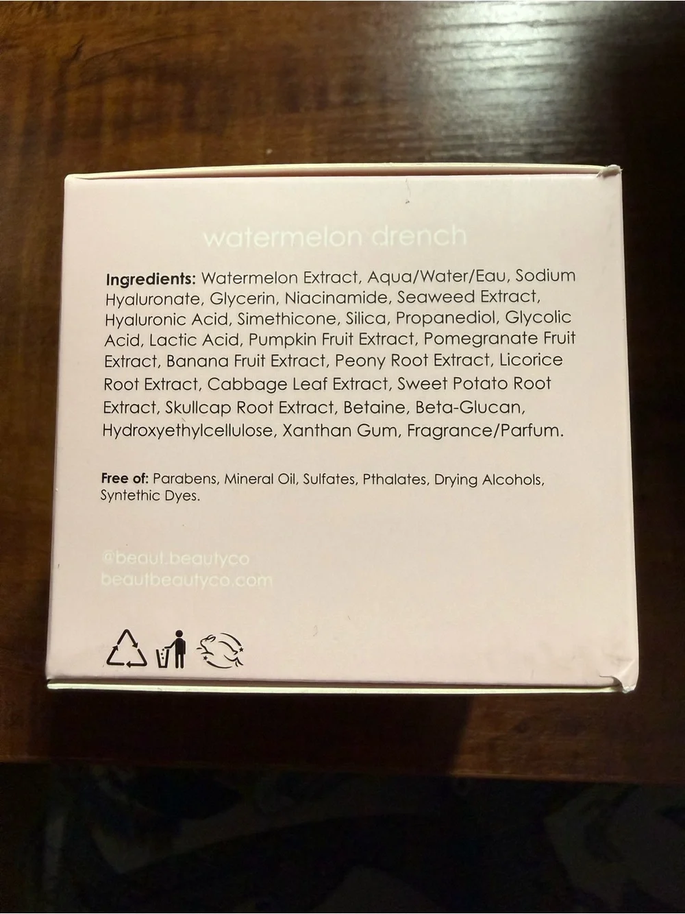 Beaut. Watermelon Drench Hydrating Sleeping Mask - NIB